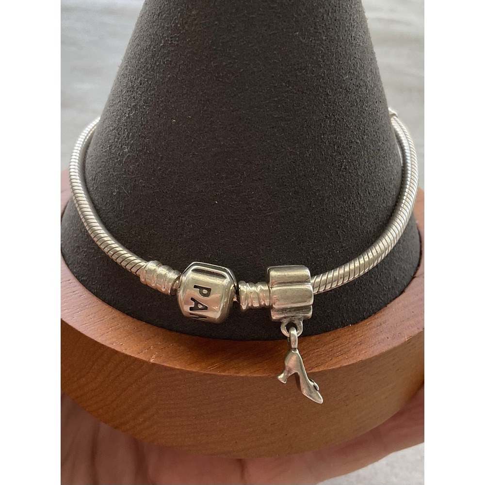Pandora Sterling Silver ALE 925 Bracelet High Heel Shoe Charm Stiletto